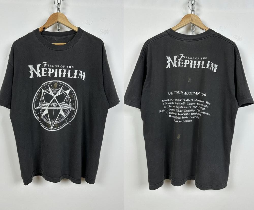 Fields of the Nephilim Band UK Tour Band T-shirt All Size S to 5XL NE584 Unisex T-Shirt cm